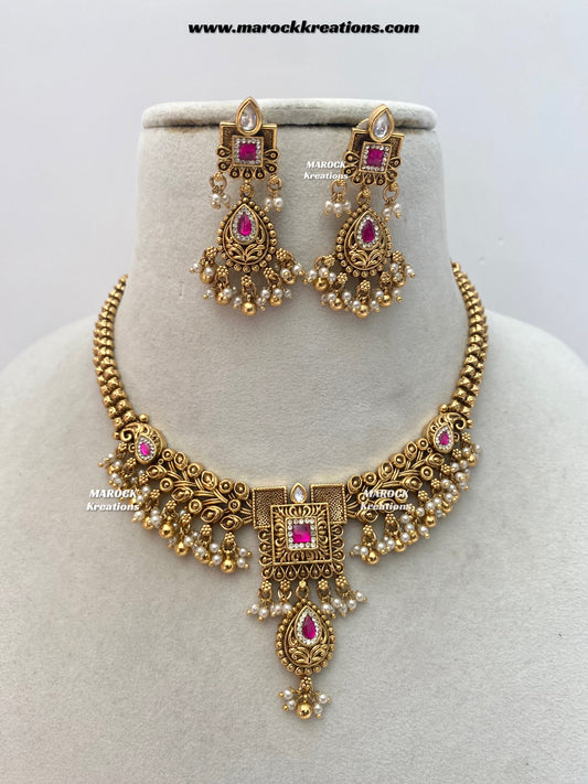 Kayla Premium Quality Gold Plated necklace set