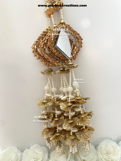 Traditional gotta patti heavy look Parandi with lace /Hair dori/Jago braid accessories