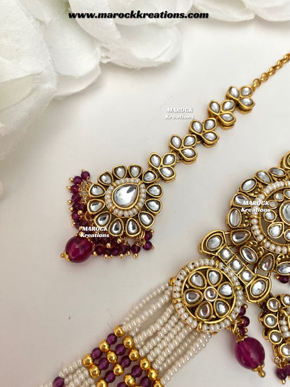 Shaneel Premium quality Kundan Choker set