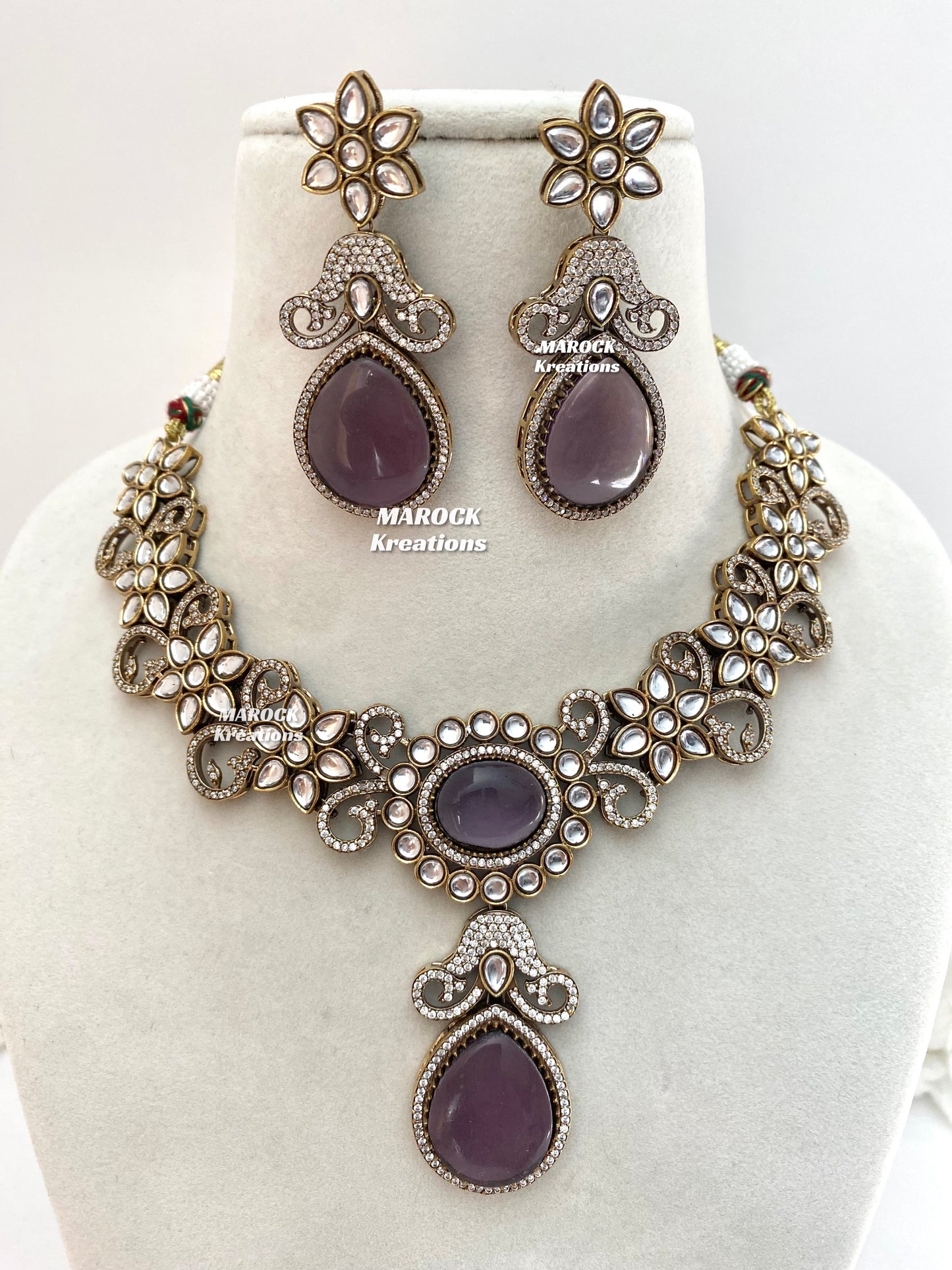 Freya Sabyasachi inspired Premium Quality Moissanite Kundan Necklace set