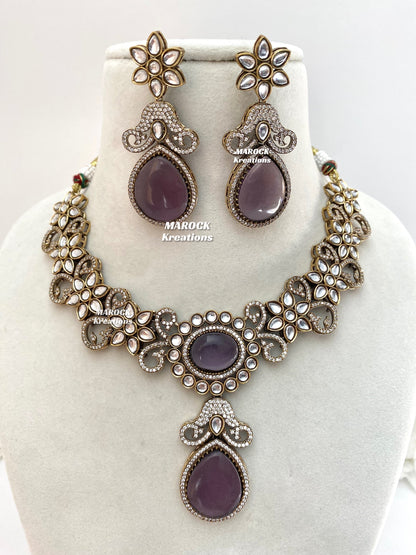 Freya Sabyasachi inspired Premium Quality Moissanite Kundan Necklace set