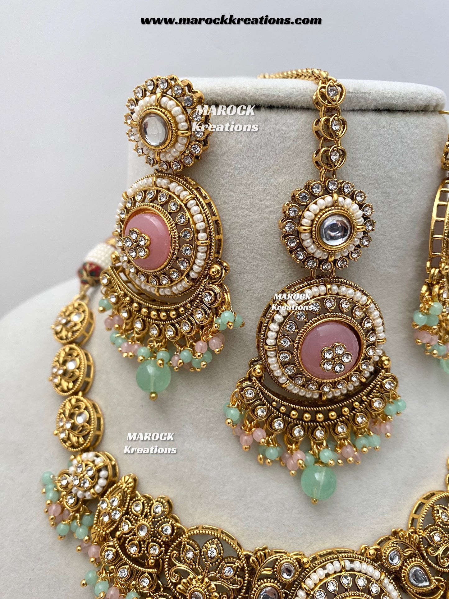 Kavitha Premium Quality Kundan Statement Necklace set