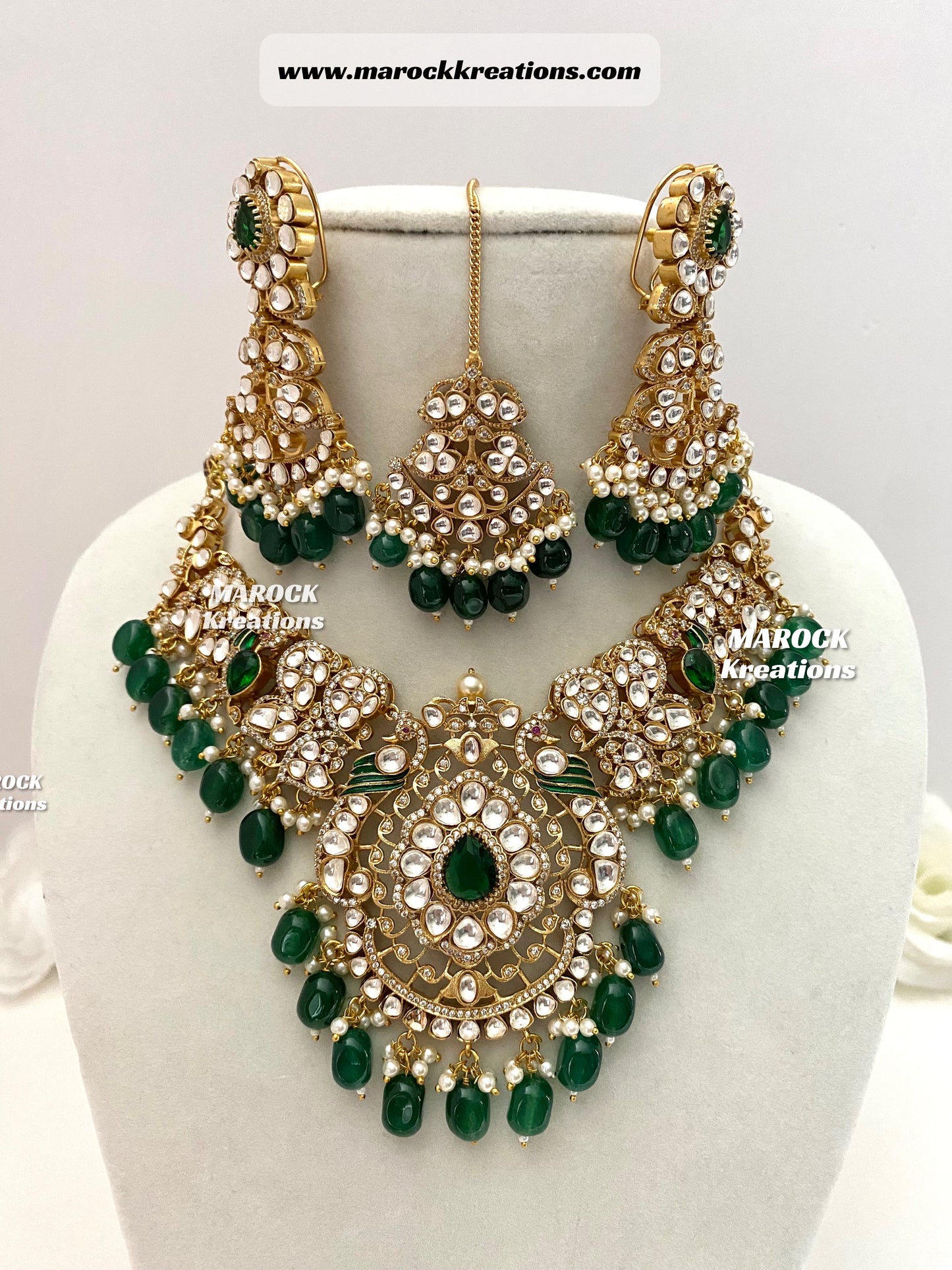 Premium Quality Moissanite Kundan exclusive Necklace set