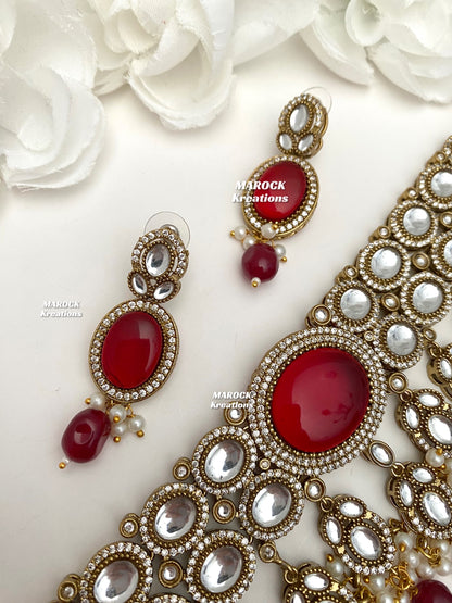 Danica Sabyasachi inspired Premium Quality Moissanite Kundan Statement Choker set