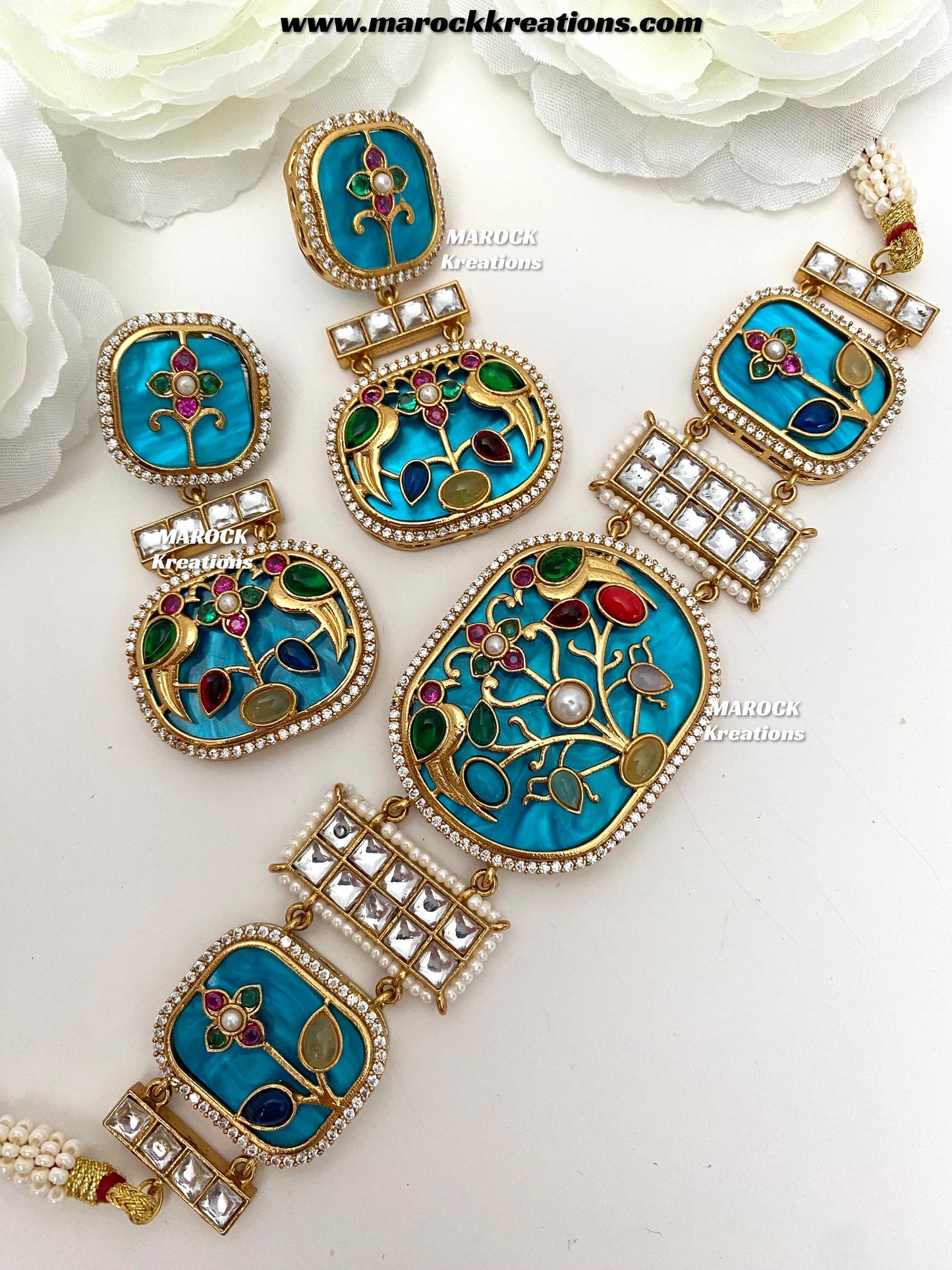 Swati Premium Quality sabyasachi inspired Statement kundan choker set
