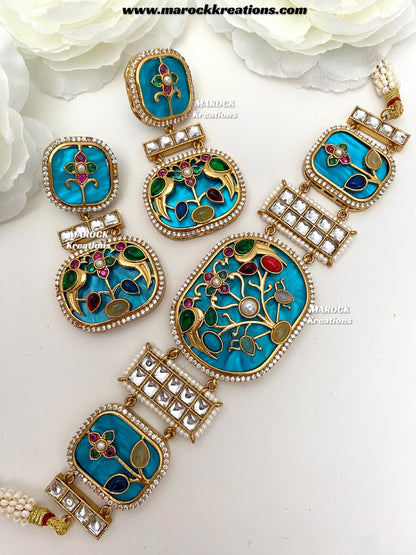 Swati Premium Quality sabyasachi inspired Statement kundan choker set