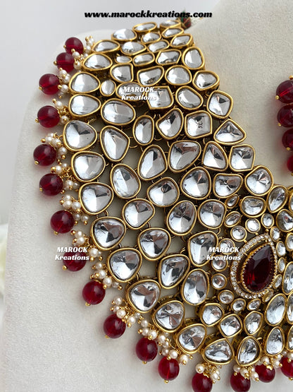 Ruhi Premium Quality Statement Kundan Necklace/Bridal set