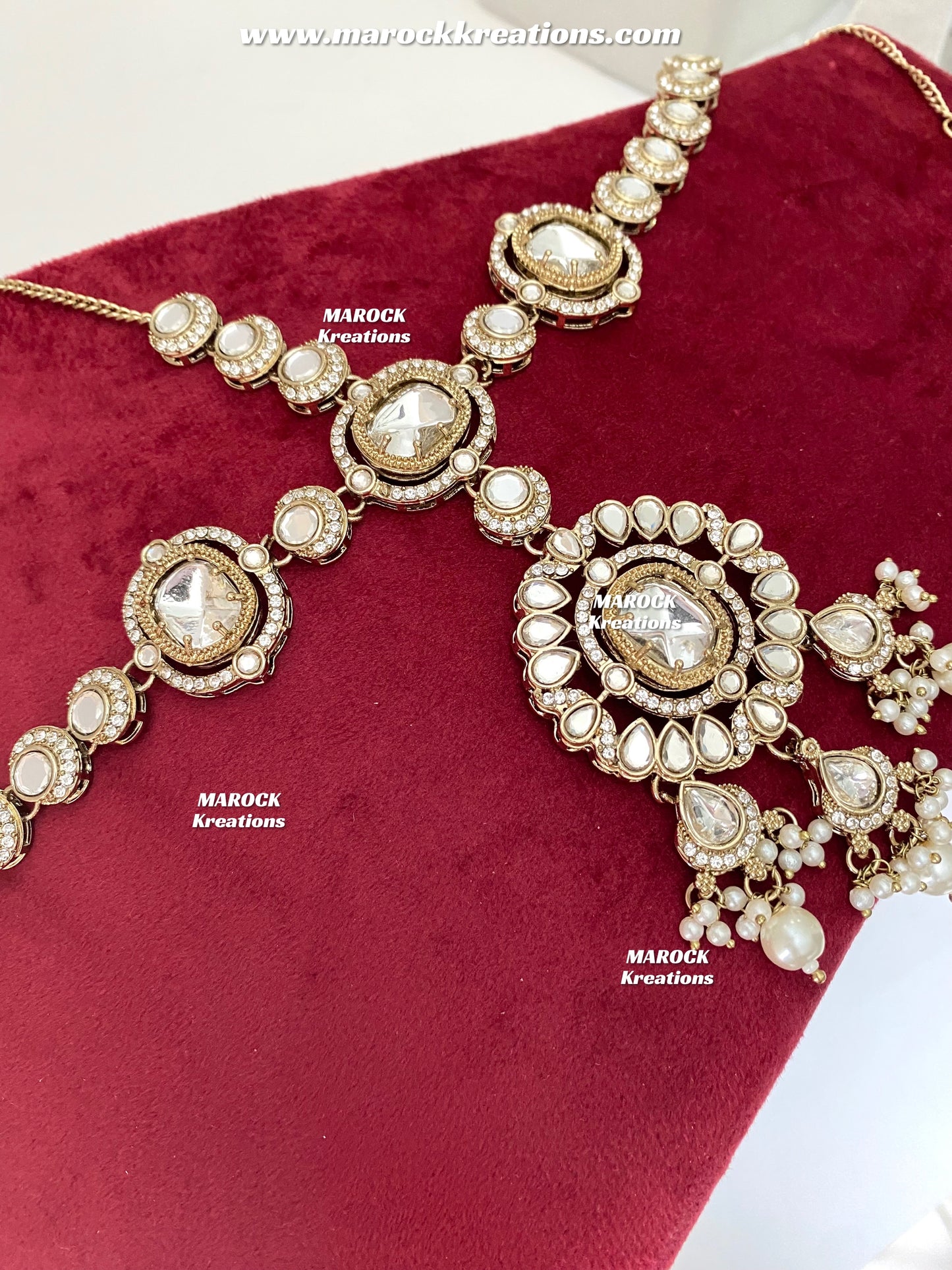 Samantha Premium Quality uncut kundan Statement Bridal set