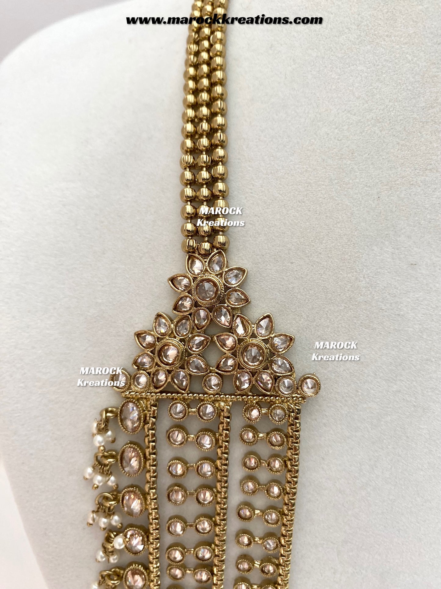 Carolina Premium Quality Polki Statement Rani haar set