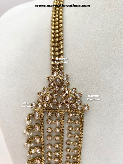 Carolina Premium Quality Polki Statement Rani haar set