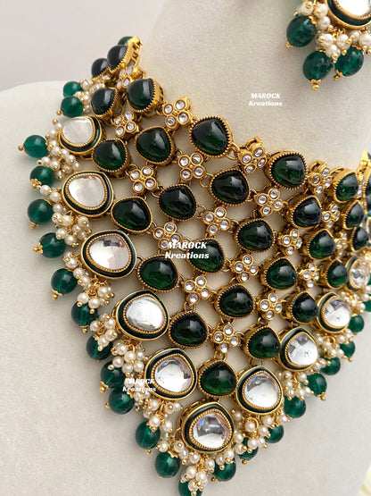 Connie Premium Quality Statement Kundan Necklace/Bridal set