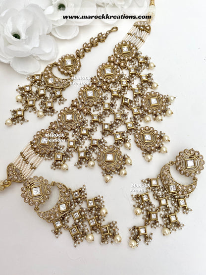 Antique Gold Kundan/Polki Statement Choker set