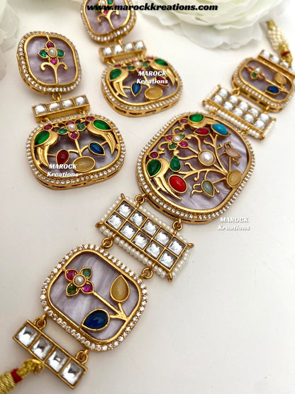 Swati Premium Quality sabyasachi inspired Statement kundan choker set