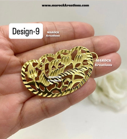 Gold plated Jadau hair clips/ Hair pins