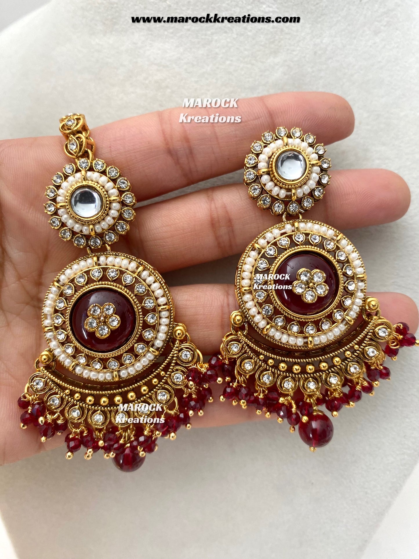 Kavitha Premium Quality Kundan Statement Necklace set