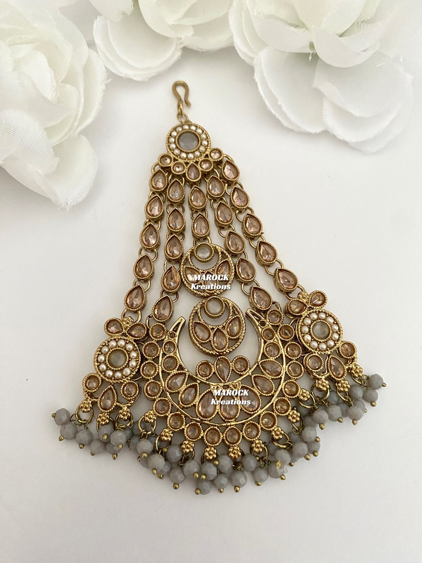 Antique Gold Polki Jhoomer/Passa