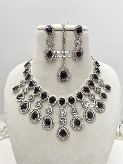 Ella American Diamond Necklace set