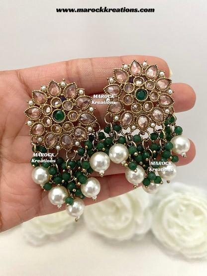 Rameesa Antique Polki Studs/Earrings