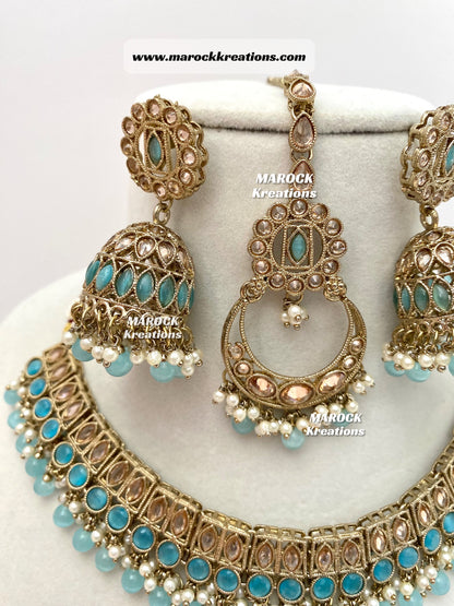 Alisha Antique Polki Choker/Necklace sets