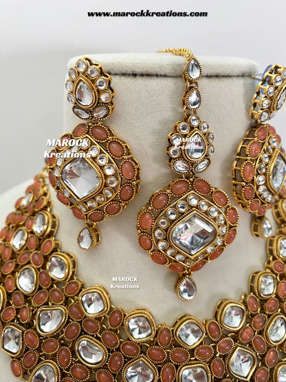 Roksana Sabyasachi inspired Premium Quality Kundan Statement Necklace set