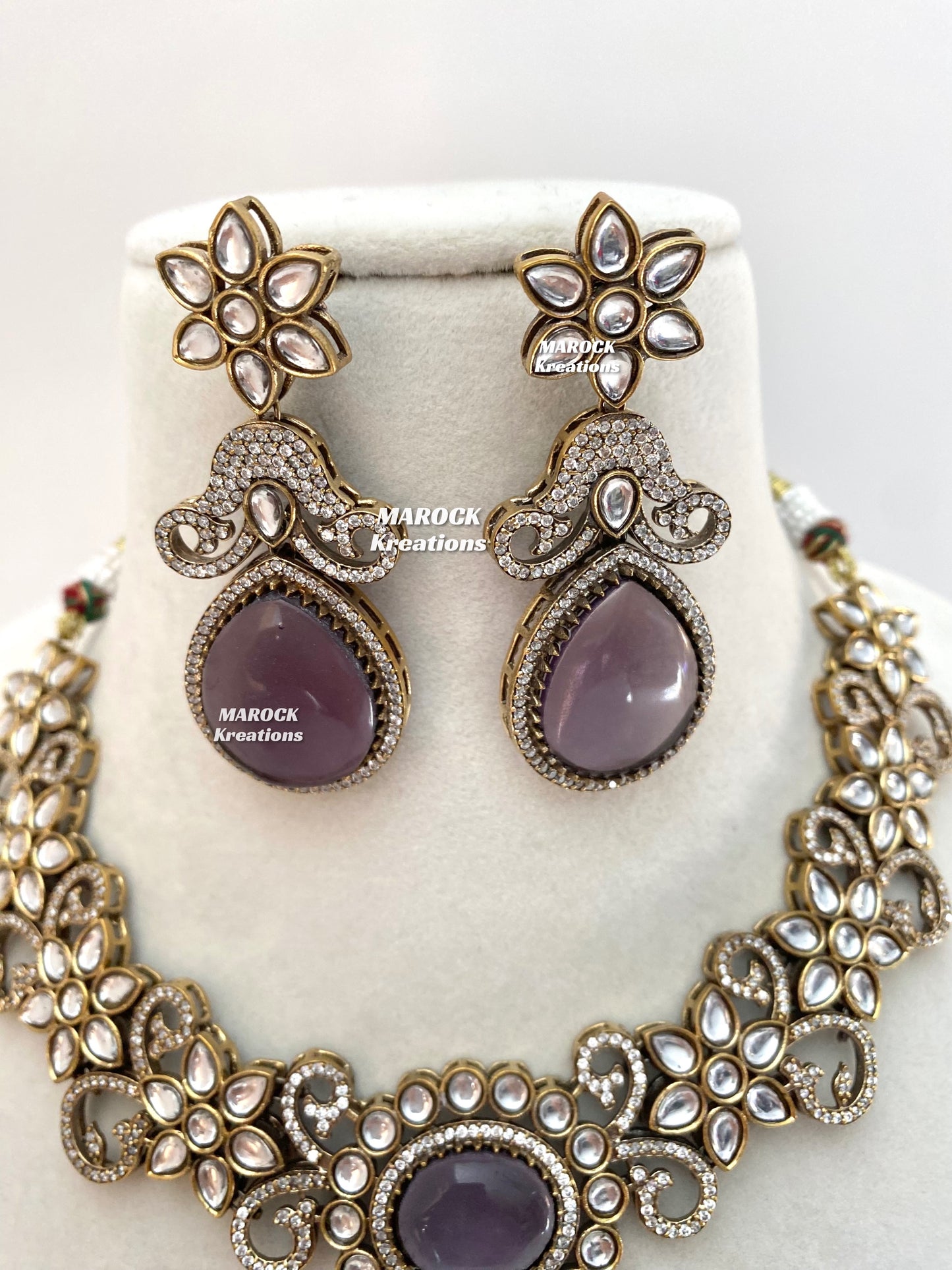 Freya Sabyasachi inspired Premium Quality Moissanite Kundan Necklace set