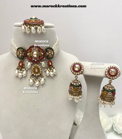 Meghna Polki choker set