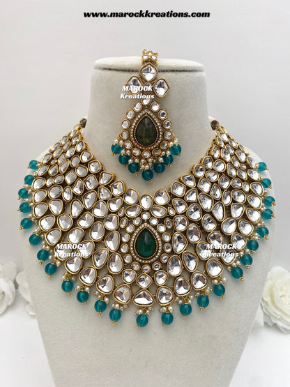 Ruhi Premium Quality Statement Kundan Necklace/Bridal set