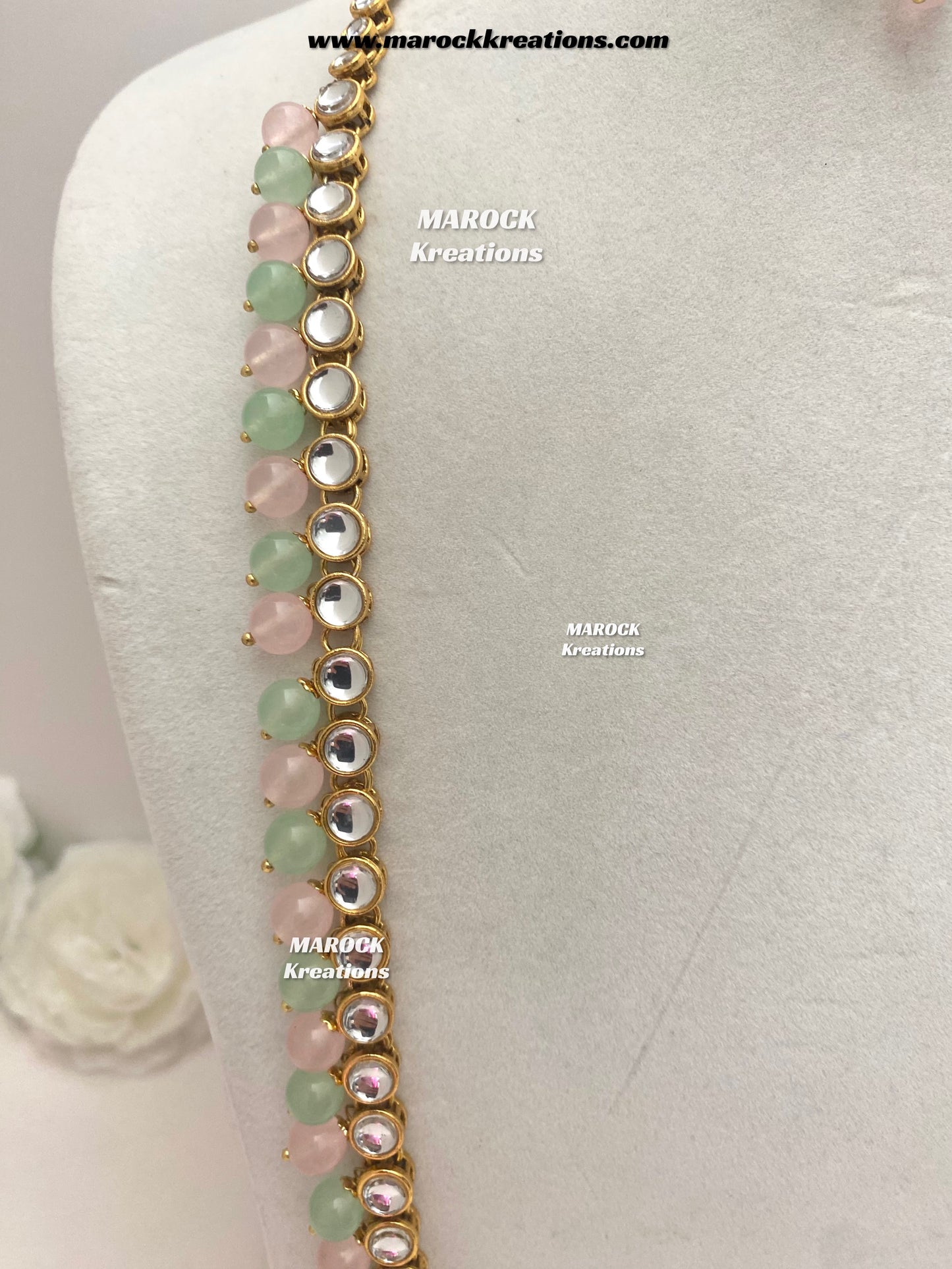 Premium Quality Kundan Rani haar set