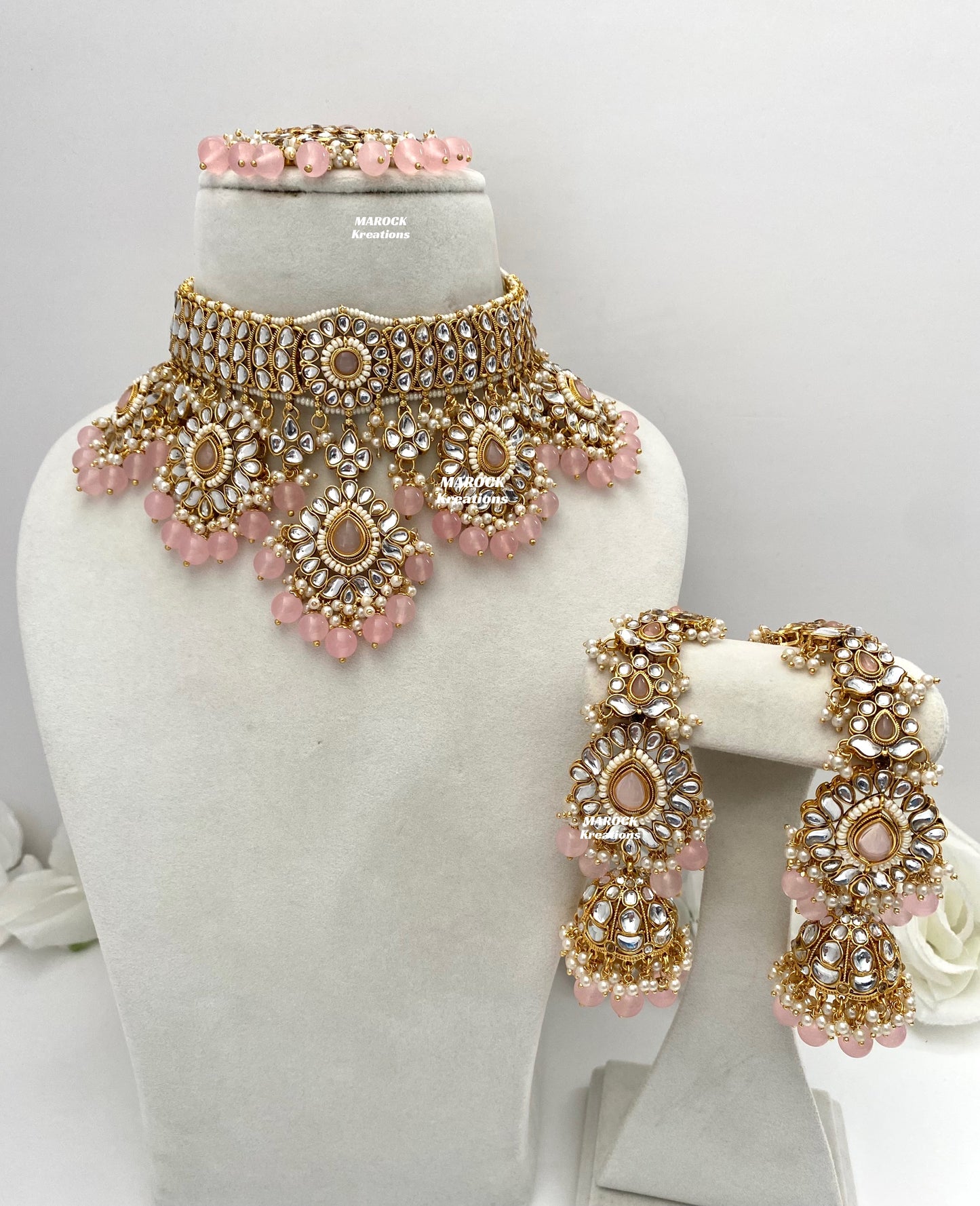 Bhavika Premium Quality Kundan choker/Necklace set