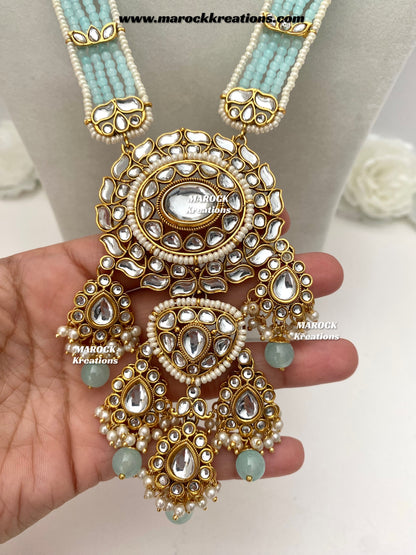 Neela Premium Quality Kundan Statement Rani haar set