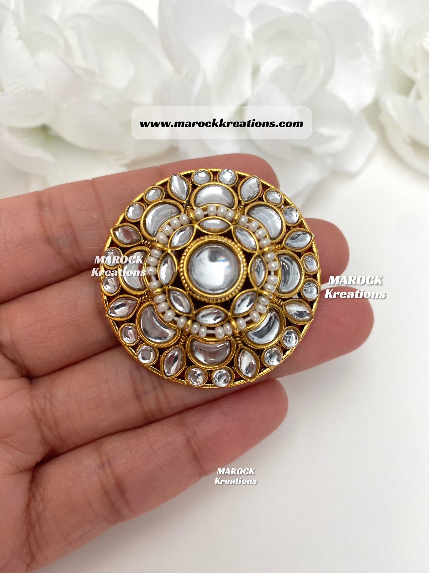 Kundan Statement adjustable Finger Rings