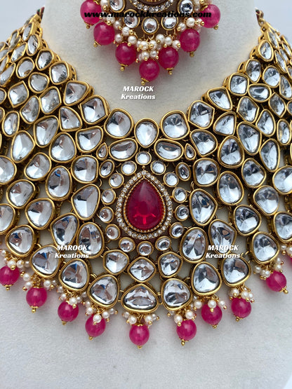 Ruhi Premium Quality Statement Kundan Necklace/Bridal set