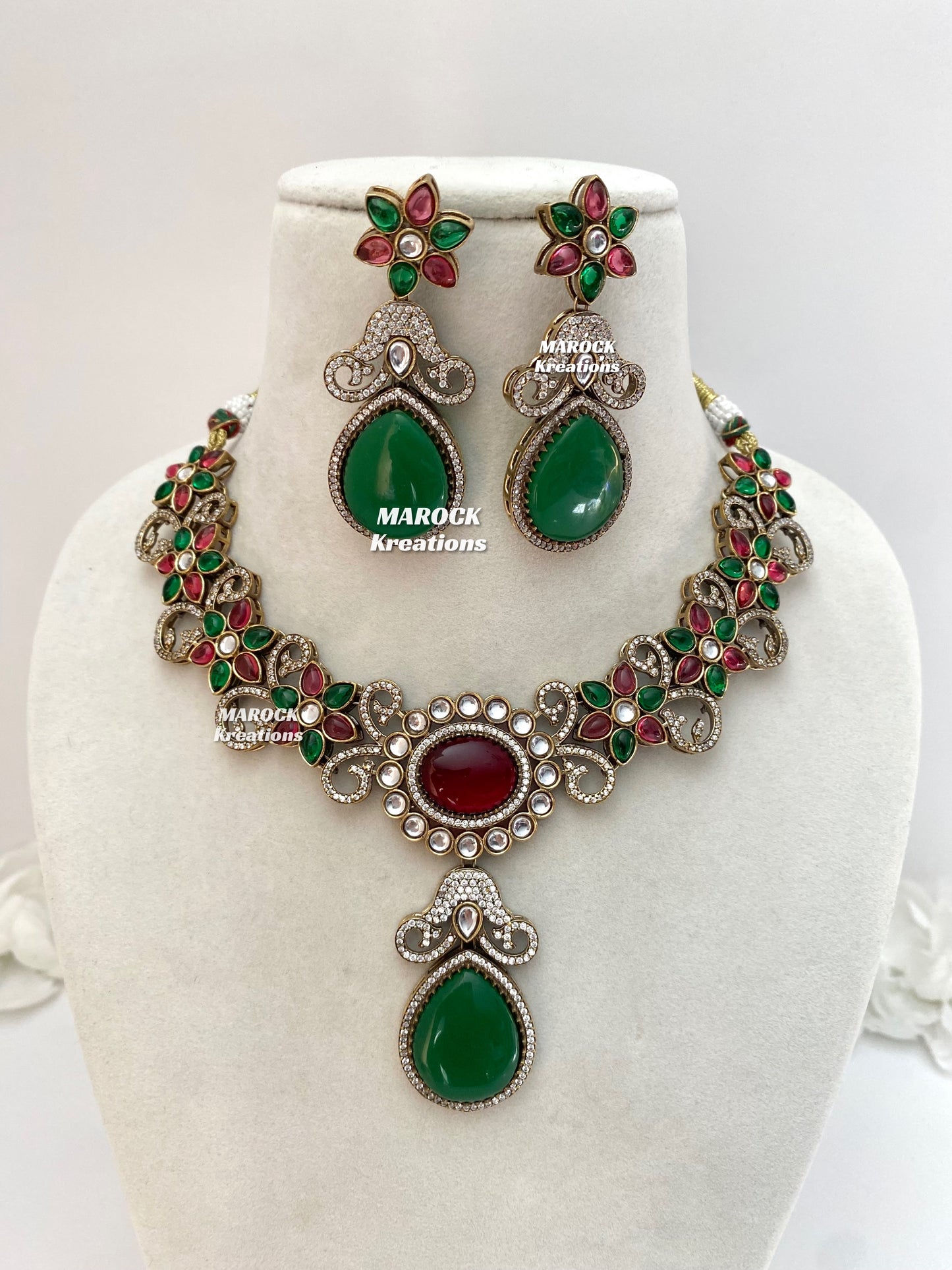 Freya Sabyasachi inspired Premium Quality Moissanite Kundan Necklace set