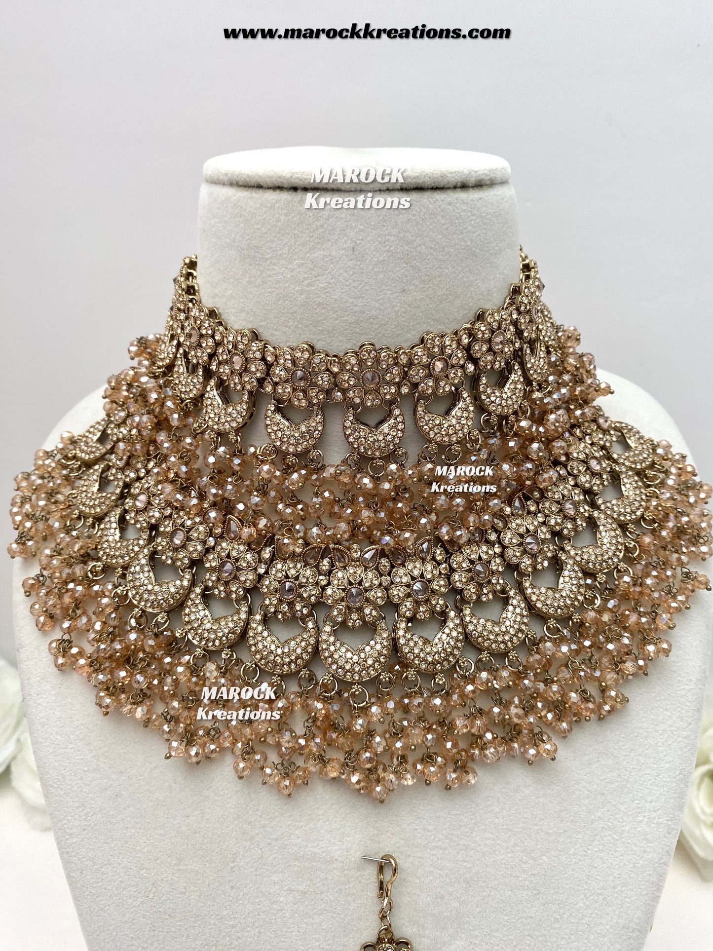Meesha Premium Quality Pakistani Choker and Necklace combo set