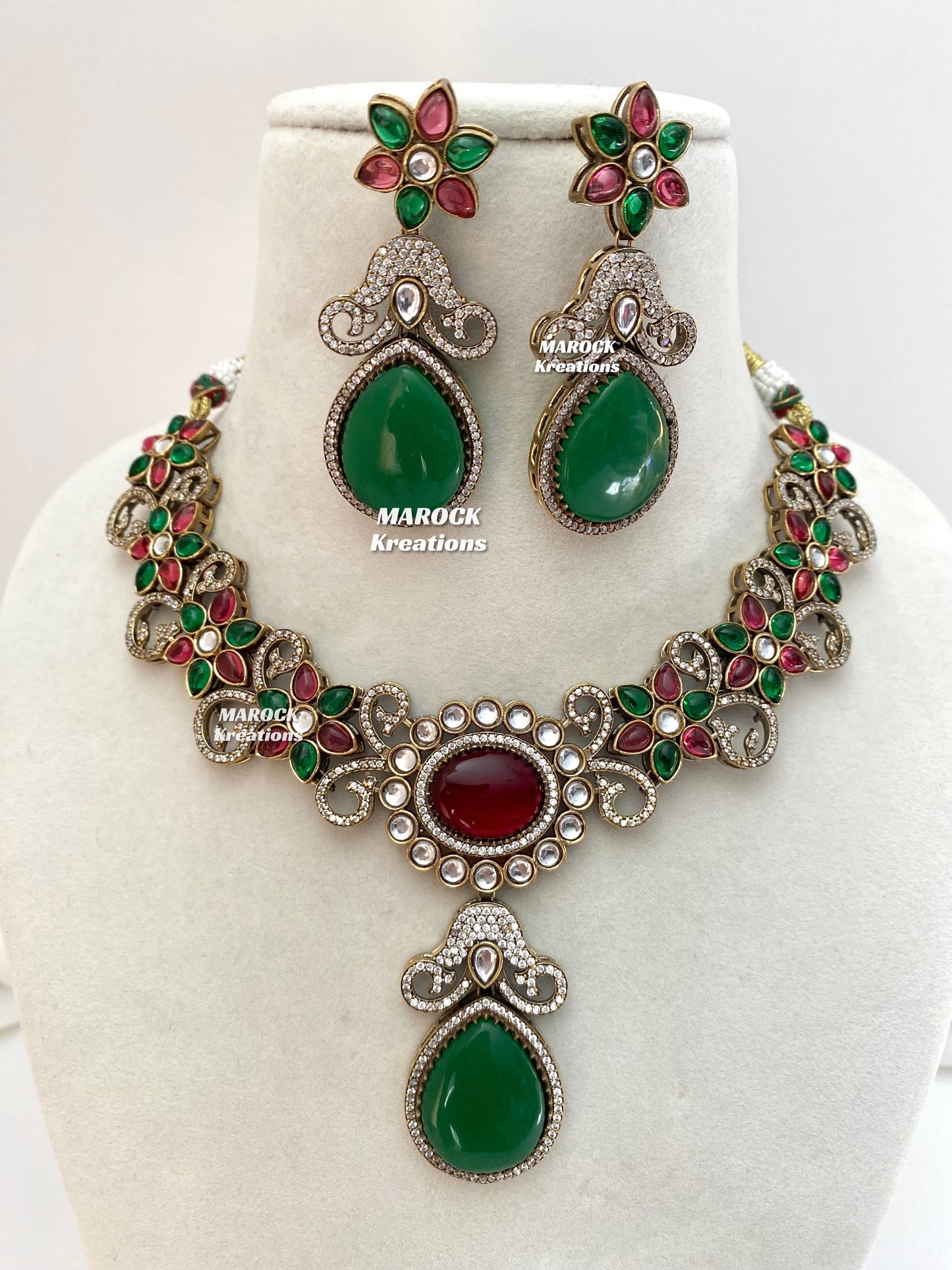 Freya Sabyasachi inspired Premium Quality Moissanite Kundan Necklace set