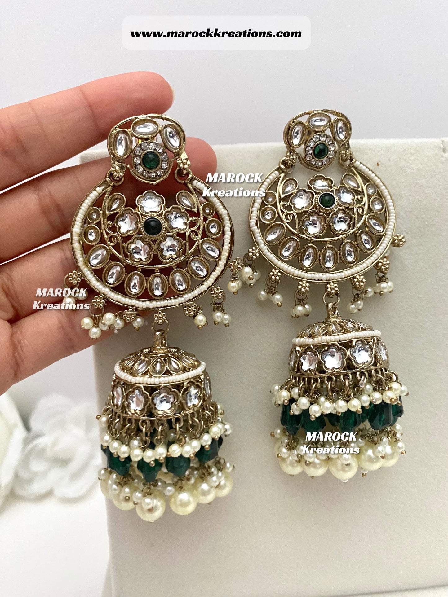 Kundan Jhumki Earrings