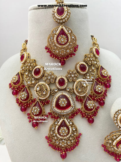 Rufsana Sabyasachi inspired Premium Quality Kundan statement necklace set