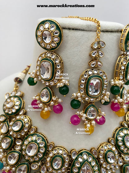 Premium Quality Kundan Statement Necklace set