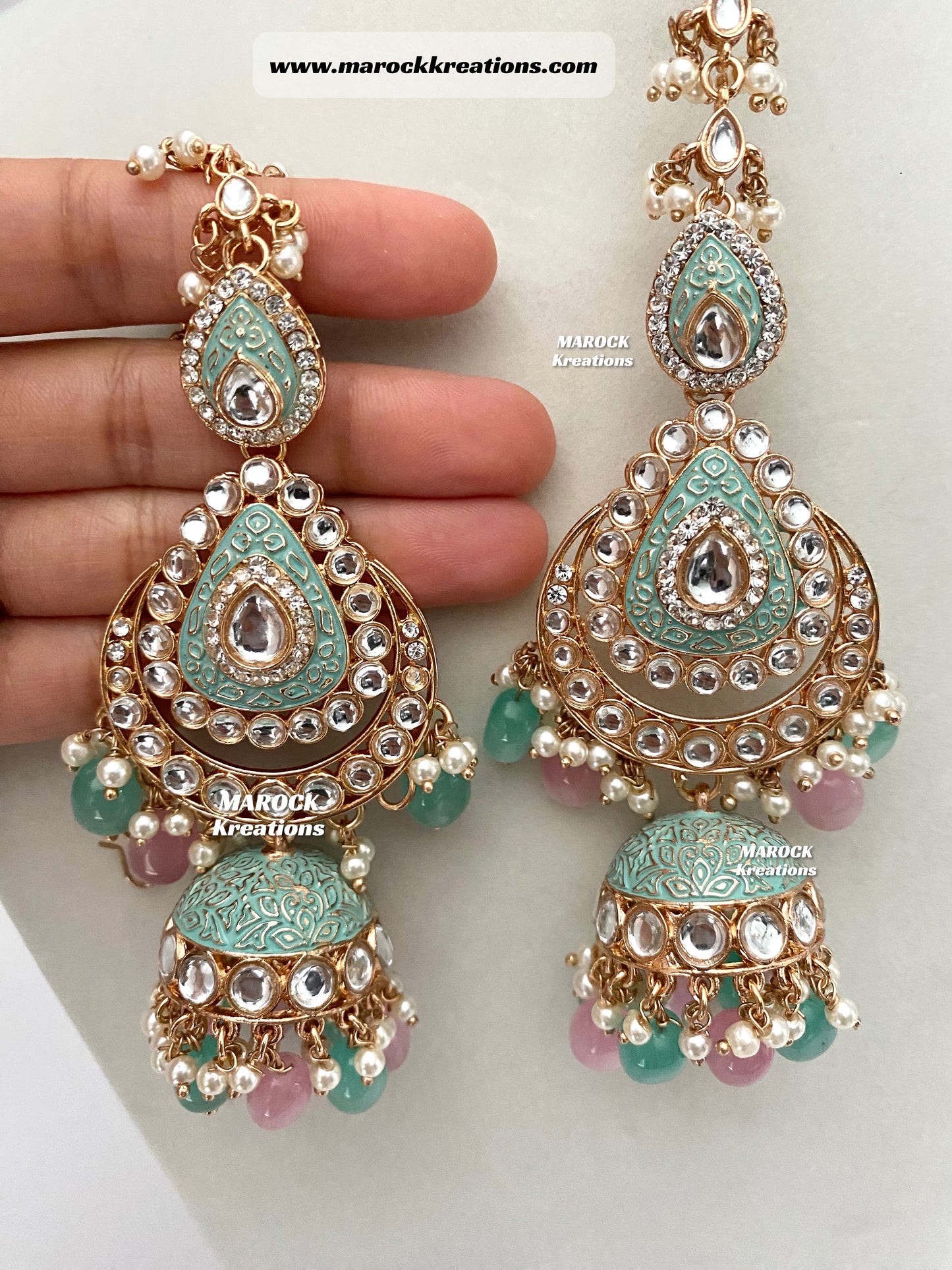 Premium Quality Kundan Meenakari Bridal set/Indian bridal jewelry