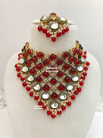 Connie Premium Quality Statement Kundan Necklace/Bridal set
