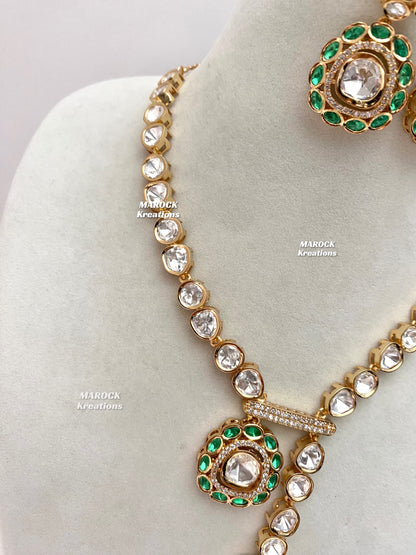 Abida Tyani inspired Premium Quality Kundan Necklace set