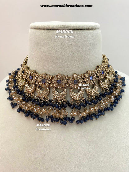 Meesha Premium Quality Pakistani Choker and Necklace combo set