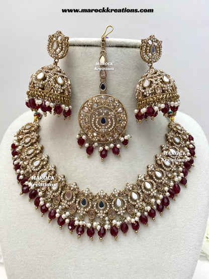 Premium Quality Mirror necklace set