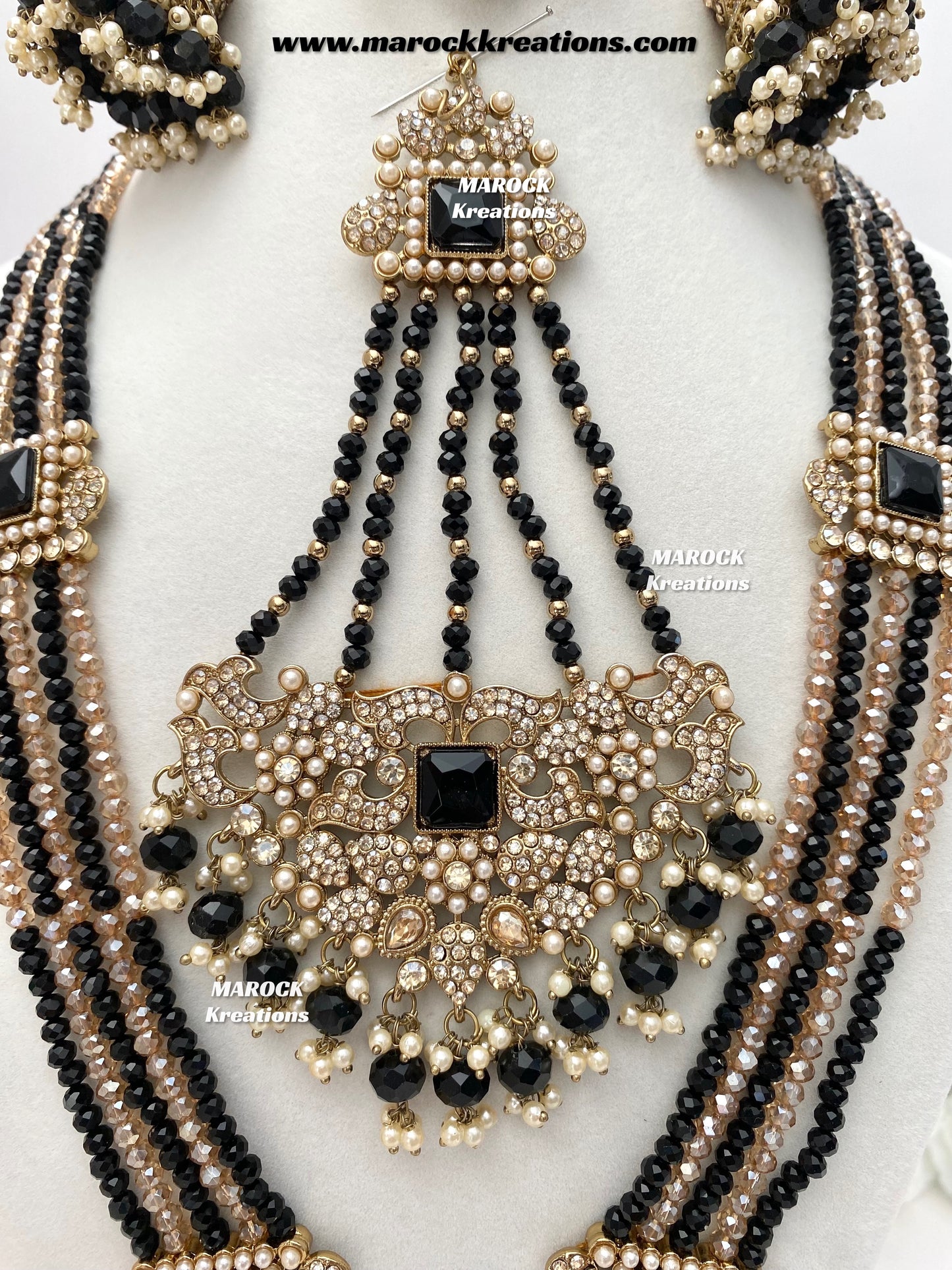 Sameena Premium Quality Pakistani Statement Rani haar set