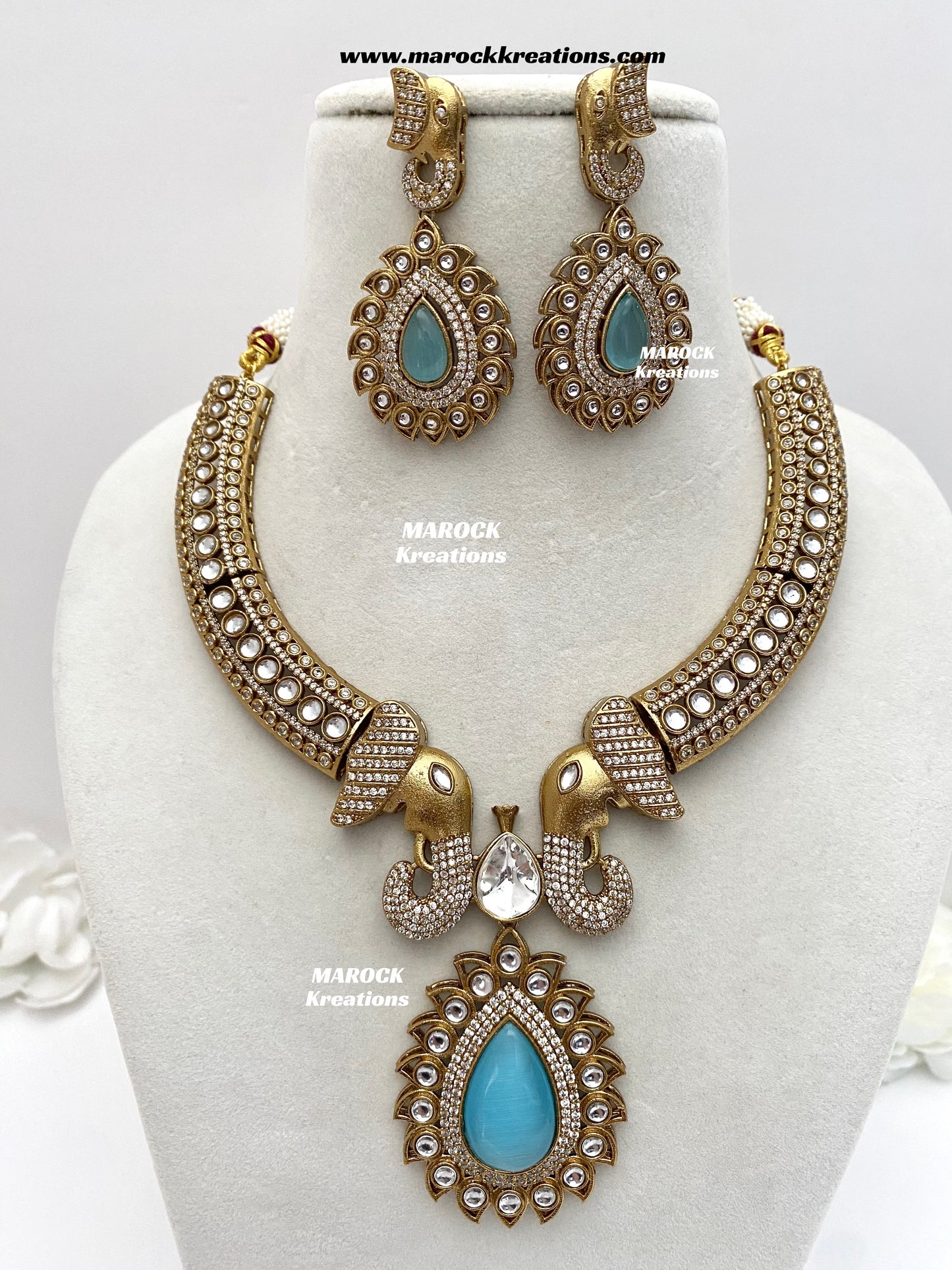 Eshita Sabyasachi inspired Premium Quality Moissanite Kundan Statement Necklace set