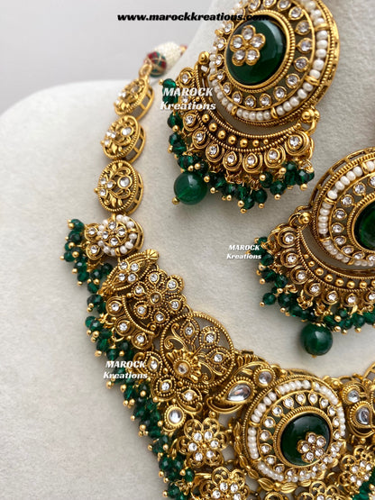 Kavitha Premium Quality Kundan Statement Necklace set