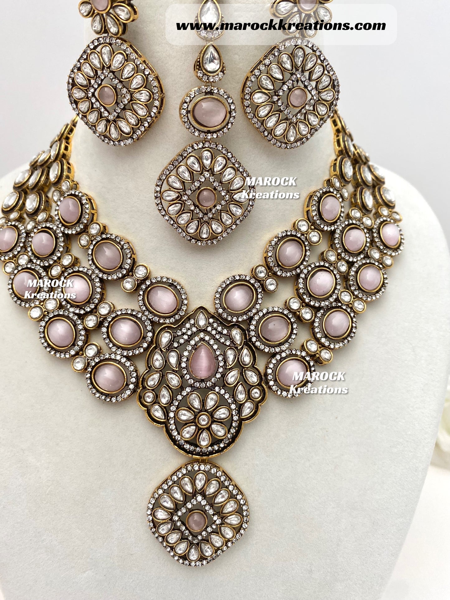 Jessie Tyani inspired Kundan Statement Necklace set