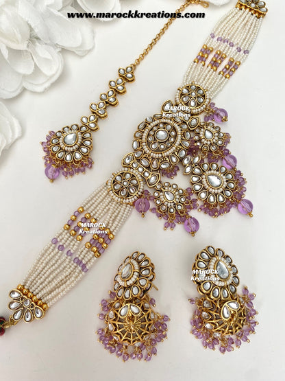 Shaneel Premium quality Kundan Choker set