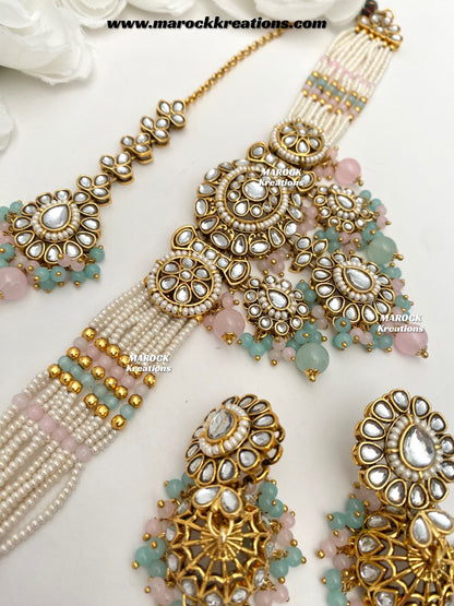 Shaneel Premium quality Kundan Choker set