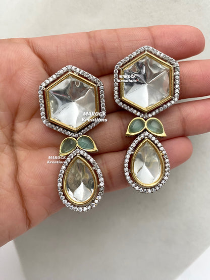 Katie Tyani inspired Premium Quality Kundan Statement Necklace set
